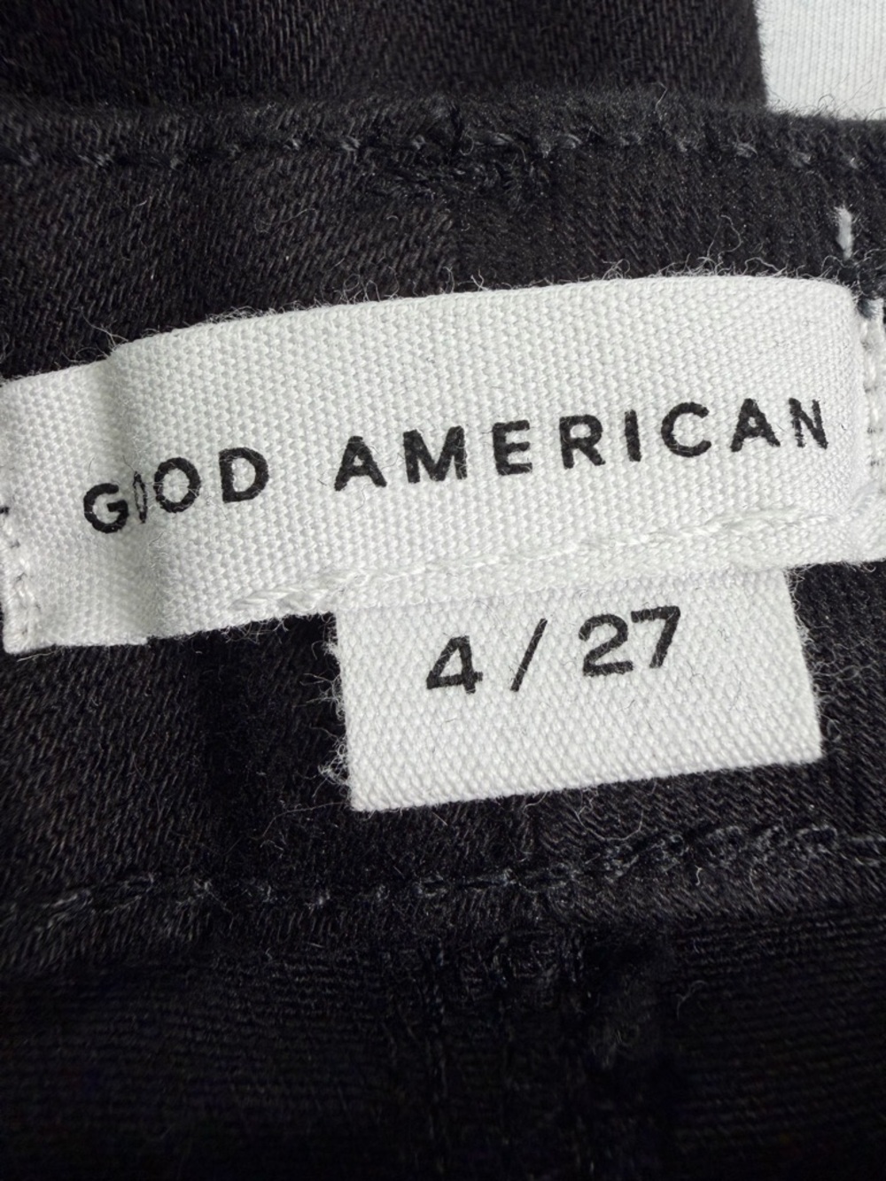 Good American Good Classic Bootcut Jeans in True Black Denim | 4/27 - Picture 6 of 8